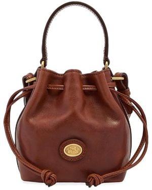 The Bridge Leather Bucket Bag - Brown
