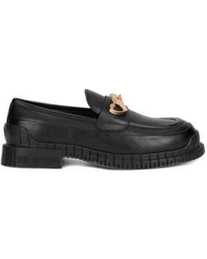Love Moschino Heart-Motif Loafers - Black