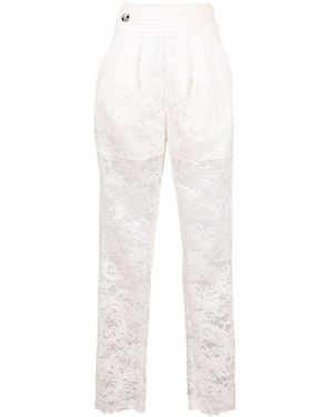 Philipp Plein Straight-Leg Lace Pants - White