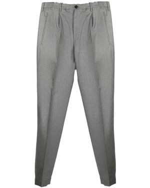 Incotex Mélange-Effect Slim-Fit Pants - Gray