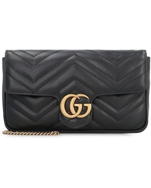 Gucci Mini Gg Marmont Cross Body Bag - Gray
