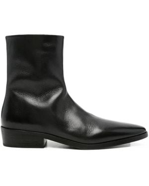 Marsèll Side-Zip Leather Ankle Boots - Black