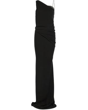 AARON ESH Asymmetric-Draped Dress - Black