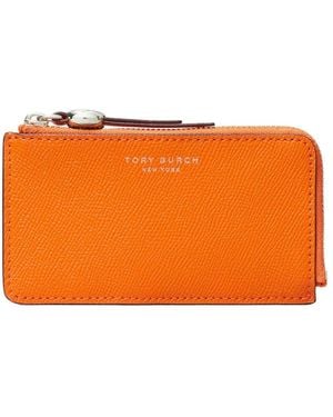 Tory Burch Romy Zip Card Case - Orange