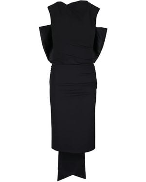 Dorothee Schumacher Bow-Embellished Midi Dress - Black