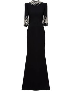 Jenny Packham Ilana Embellished Maxi Dress - Black