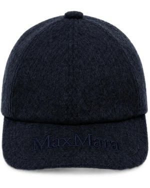 Max Mara Logo-Embroidered Baseball Cap - Blue