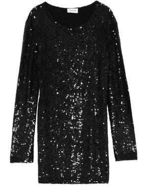P.A.R.O.S.H. Sequin Long-Sleeve Dress - Black