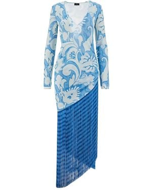 Etro V-Neck Dress - Blue