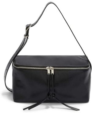 Jil Sander Medium Leather Shoulder Bag - Black