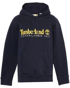 Timberland Logo Long-Sleeves Hoodie - Blue
