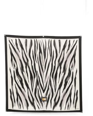 Liu Jo Zebra-Print Square Scarf - Black