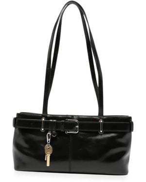 OSOI Brocle Buckle-Detail Key-Charm Shoulder Bag - Black