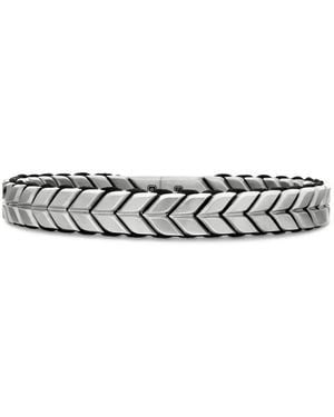 David Yurman Chevron Woven Armband Aus Sterlingsilber 9Mm - Mettallic