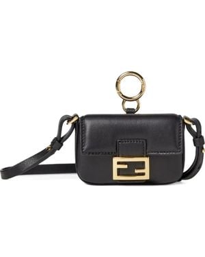 Fendi Bolso con charm Baguette - Negro