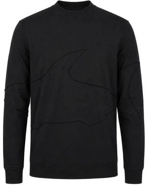 Paul & Shark Logo-Patch Crew Neck Sweatshirt - Black
