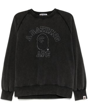 A Bathing Ape Sweatshirt Mit Logo-Patch - Schwarz