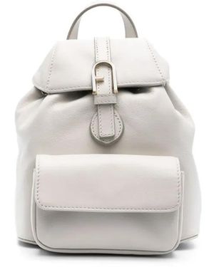 Furla Sac À Dos Flow En Cuir - Blanc