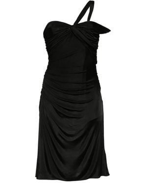 Tom Ford Twisted One-Shoulder Midi Dress - Black