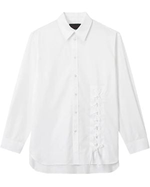 Simone Rocha Easy Hemd Mit Logo-Stickerei - Weiß