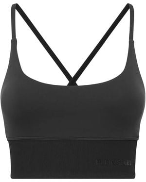 Philipp Plein Cross-back sports bra - Negro