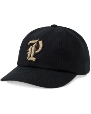 Polo Ralph Lauren Logo-Patch Wool-Blend Baseball Cap - Black