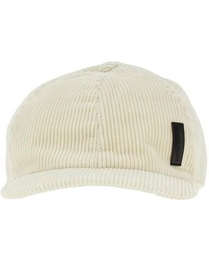 Emporio Armani Corduroy Baseball Cap - White