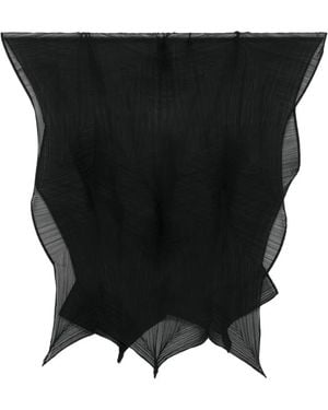 Pleats Please Issey Miyake Asymmetric-Design Scarf - Black