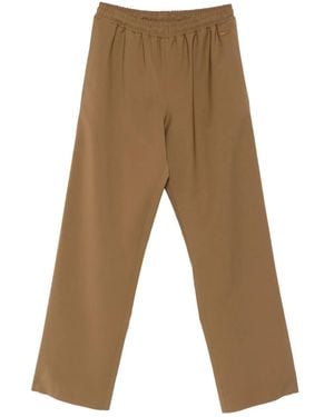 Lacoste Elasticated-Waistband Pants - Brown