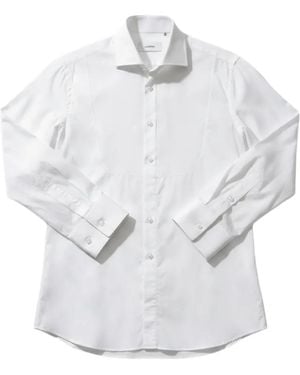 Lardini Bib-Front Long-Sleeve Shirt - White