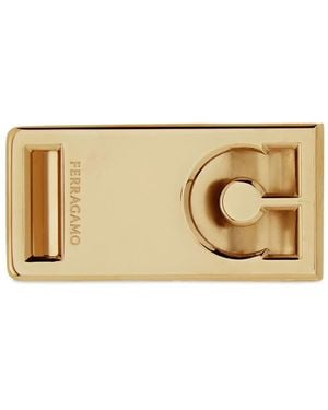 Ferragamo Brass Money Clip - Natural