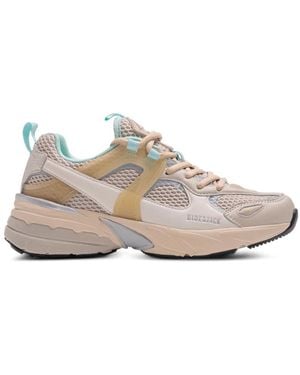 HIDE & JACK Chunky Sneakers Met Mesh Vlakken - Naturel