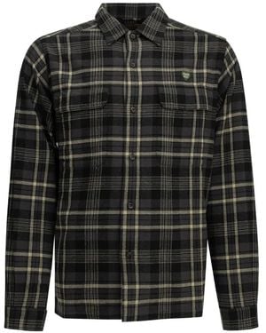 Human Made Check Logo-Patch Shirt - Black
