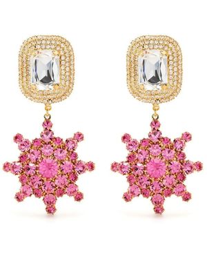 Magda Butrym Pendientes Con Cristales - Rosa
