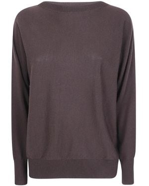 D.exterior Ribbed-Trim Jumper - Brown