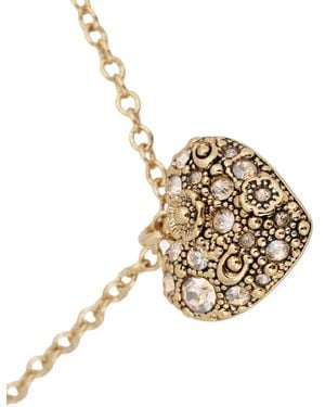 COACH Heart Necklace And Earrings Set - Metallic