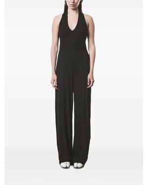 Thom Krom Mono Largo Con Cuello En V - Negro