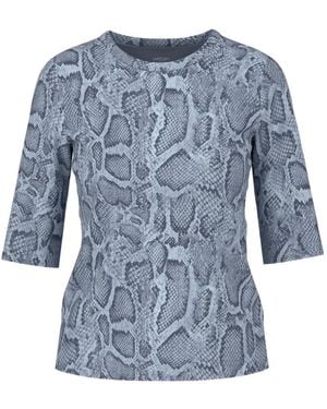 Marc Cain T-Shirt À Imprimé Peau De Serpent - Blue