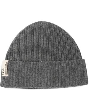 A.P.C. Cashmere Beanie - Gray