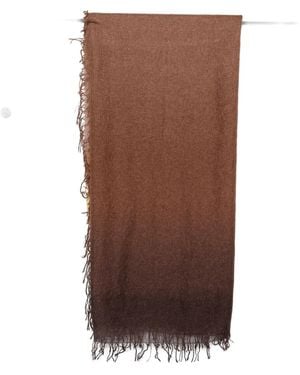 Faliero Sarti Gradient-Effect Frayed-Hem Scarf - Brown