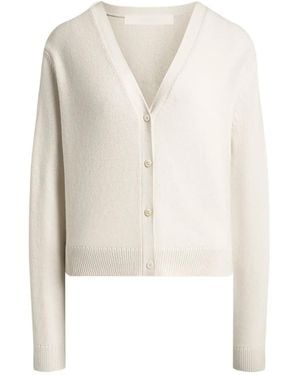 12 STOREEZ Buttoned Knitted Cardigan - White