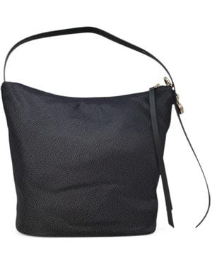 Borbonese Medium Prive O.P. Print Shoulder Bag - Blue