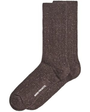 Norse Projects Bjarki speckled socks - Braun