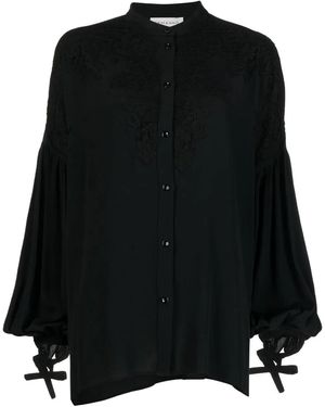 Ermanno Scervino レースパネル ブラウス - ブラック