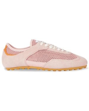Paul Smith Samara Mesh-Panelled Suede Trainers - Pink