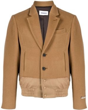 Adererror Layered-Effect Single-Breasted Blazer - Natural
