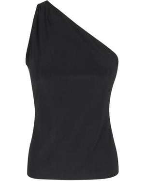 Norma Kamali One-Shoulder Top - Black