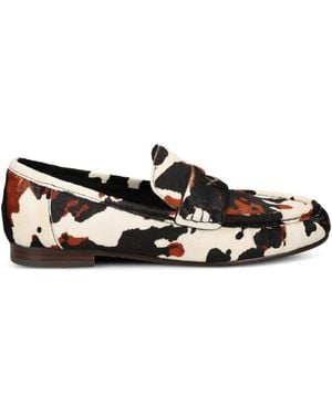 Bibi Lou Patterned Strap Loafers - Black