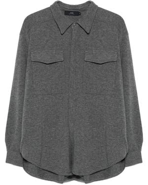 arch4 Hemdjacke Aus Kaschmir Mit Taschen - Grau