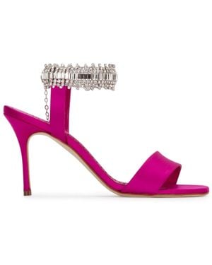 Manolo Blahnik 105Mm Parinasan Sandals - Pink